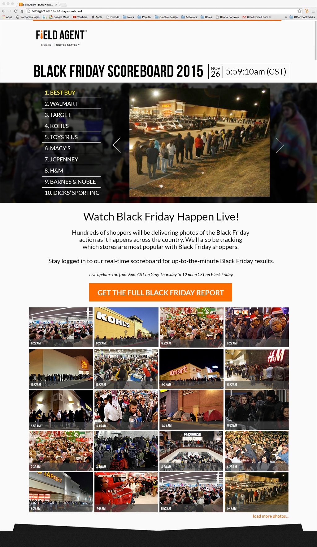 Field Agent Mobile Audits and Mobile Market Research - Black Friday Holiday Retail 2015
