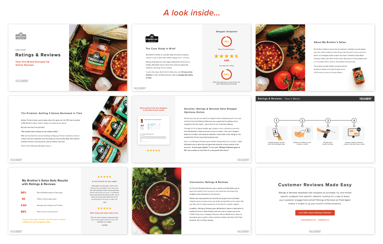 My Brother's Salsa Ratings & Reviews Case Study Pages Preview
