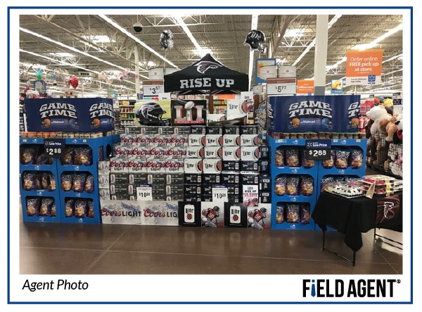 Super Bowl Beer Display Agent Photo 
