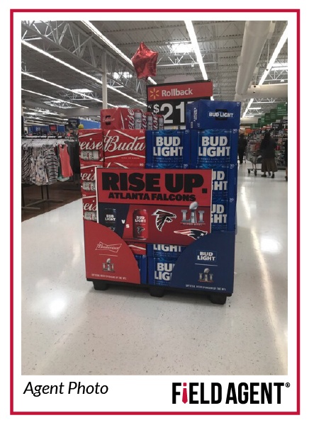 Super Bowl Beer Display Agent Photo 