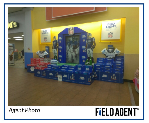 Super Bowl Beer Display Agent Photo 