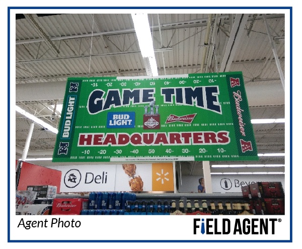 Super Bowl Beer Display Agent Photo 