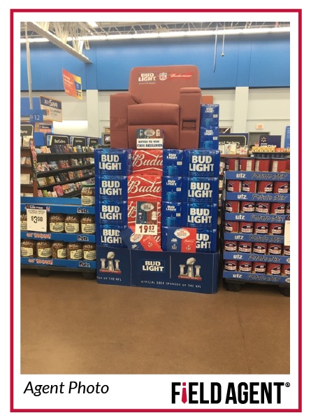 Super Bowl Beer Display Agent Photo 