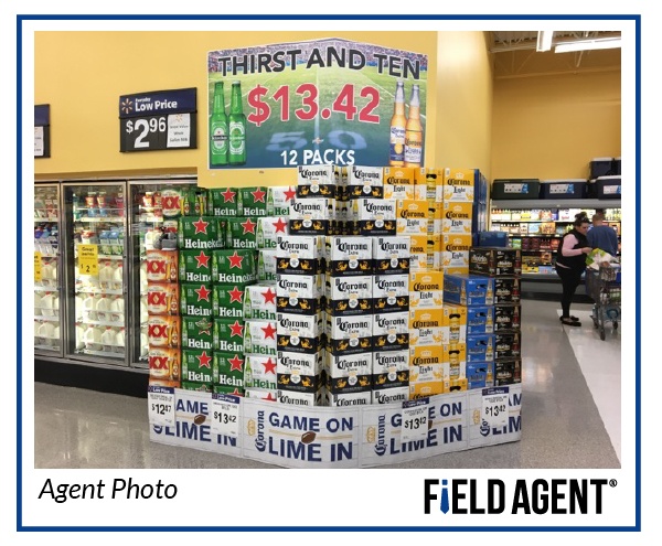 Super Bowl Beer Display Agent Photo 