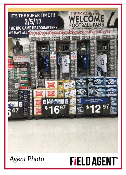 Super Bowl Beer Display Agent Photo 