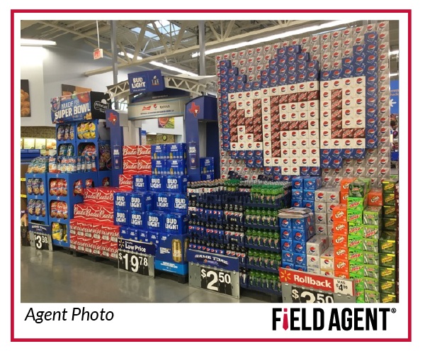 Super Bowl Beer Display Agent Photo 