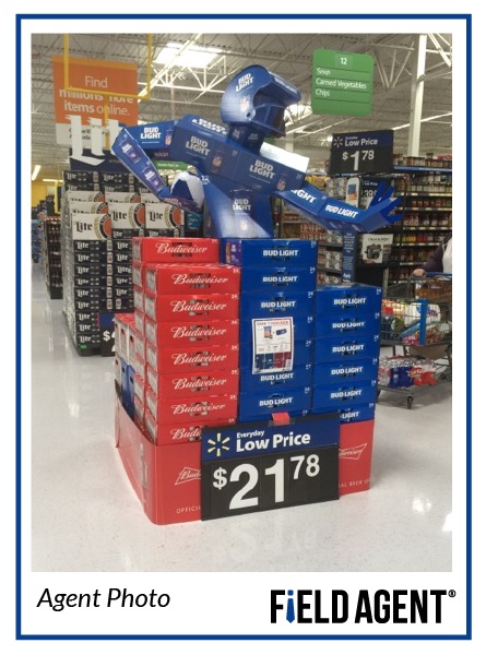 Super Bowl Beer Display Agent Photo 
