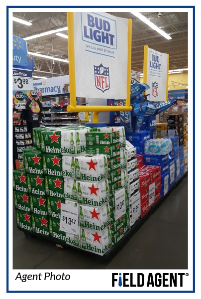 Super Bowl Beer Display Agent Photo 