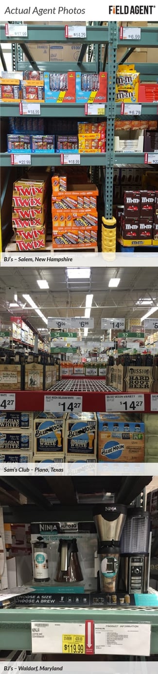 Actual Agent Photos inside Wholesale Clubs