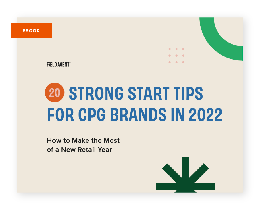 Cover of the ebook, 20 Strong-Start Tips for CPG Brands in 2022