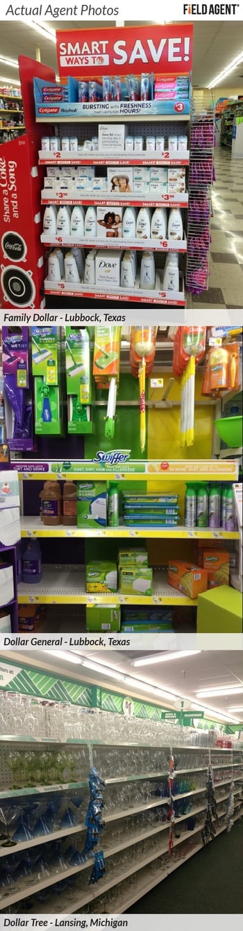 Actual Agent Photos of Dollar General, Dollar Tree and Family Dollar